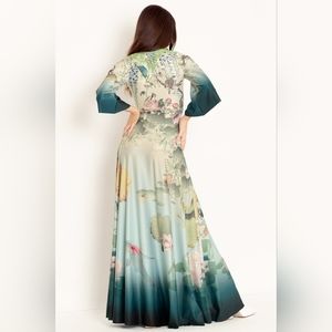 NWT Blackmilk Don't Be Koi Wide Sleeve Maxi Dress M